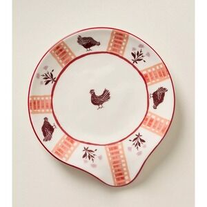 Anthropologie Millie Spoon Rest Chicken Orange Kitchen Decor Farmhouse Bird Hen